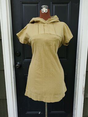 Filly Designs Hooded Cotton Twill Tunic — Size 1/S — Army Green